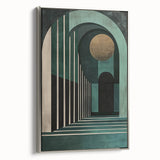 Framed minimalist wall art featuring an abstract silver design, showcasing a sleek side profile with a modern aesthetic, perfect for contemporary decor.