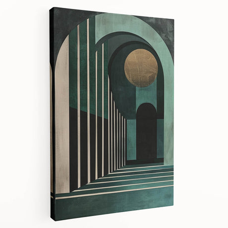 Abstract minimalist wall art design featuring soft, muted colors on stretched canvas, showcasing a modern aesthetic ideal for contemporary home decor.