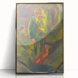 Expressionist Art - Standing Hunter with a Dog by Arnold Peter Weisz-Kubínčan