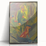 Expressionist Art - Standing Hunter with a Dog by Arnold Peter Weisz-Kubínčan
