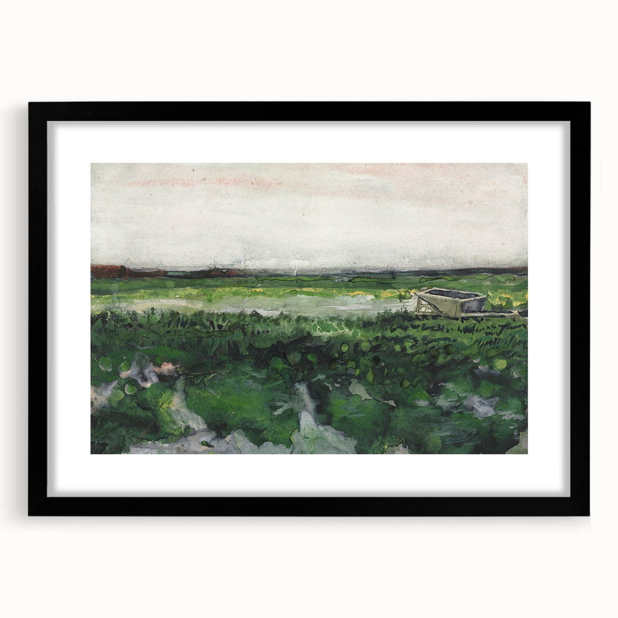 Impressionist Landscape Wall Art - Vincent van Gogh's Green Fields Print