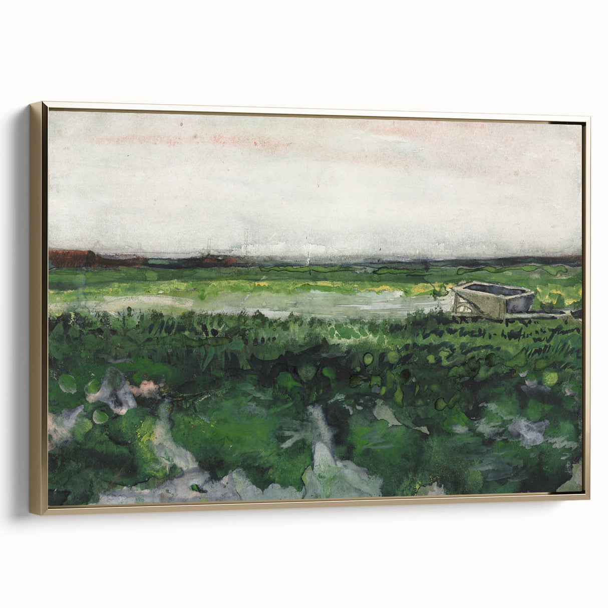 Impressionist Landscape Wall Art - Vincent van Gogh's Green Fields Print
