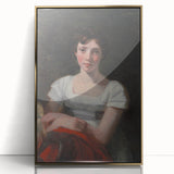 Romanticism Art - Portrait of Mary Freer on Historical Canvas