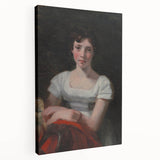 Romanticism Art - Portrait of Mary Freer on Historical Canvas