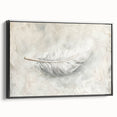 Elegant Dining Room Wall Art - Modern Feather Canvas & Framed Print