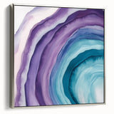 Colorful Abstract Wall Art – Teal & Violet Modern Canvas Design