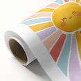 Playroom Wall Art - Cheerful Sunburst Kids Room Decor for Girls
