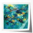 Tropical Abstract Wall Art – Turquoise, Lime & Coral Canvas Print