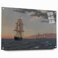 Maritime Realism Art Print - The Galathea and St. Jean by C.W. Eckersberg