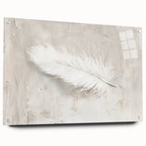 Canvas Art for Dining Area - Minimalist Feather Wall Décor