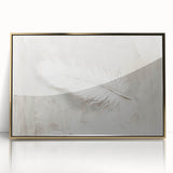 Canvas Art for Dining Area - Minimalist Feather Wall Décor