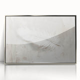 Canvas Art for Dining Area - Minimalist Feather Wall Décor