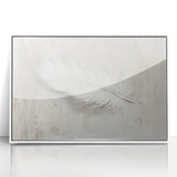 Canvas Art for Dining Area - Minimalist Feather Wall Décor