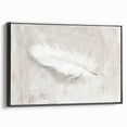 Canvas Art for Dining Area - Minimalist Feather Wall Décor