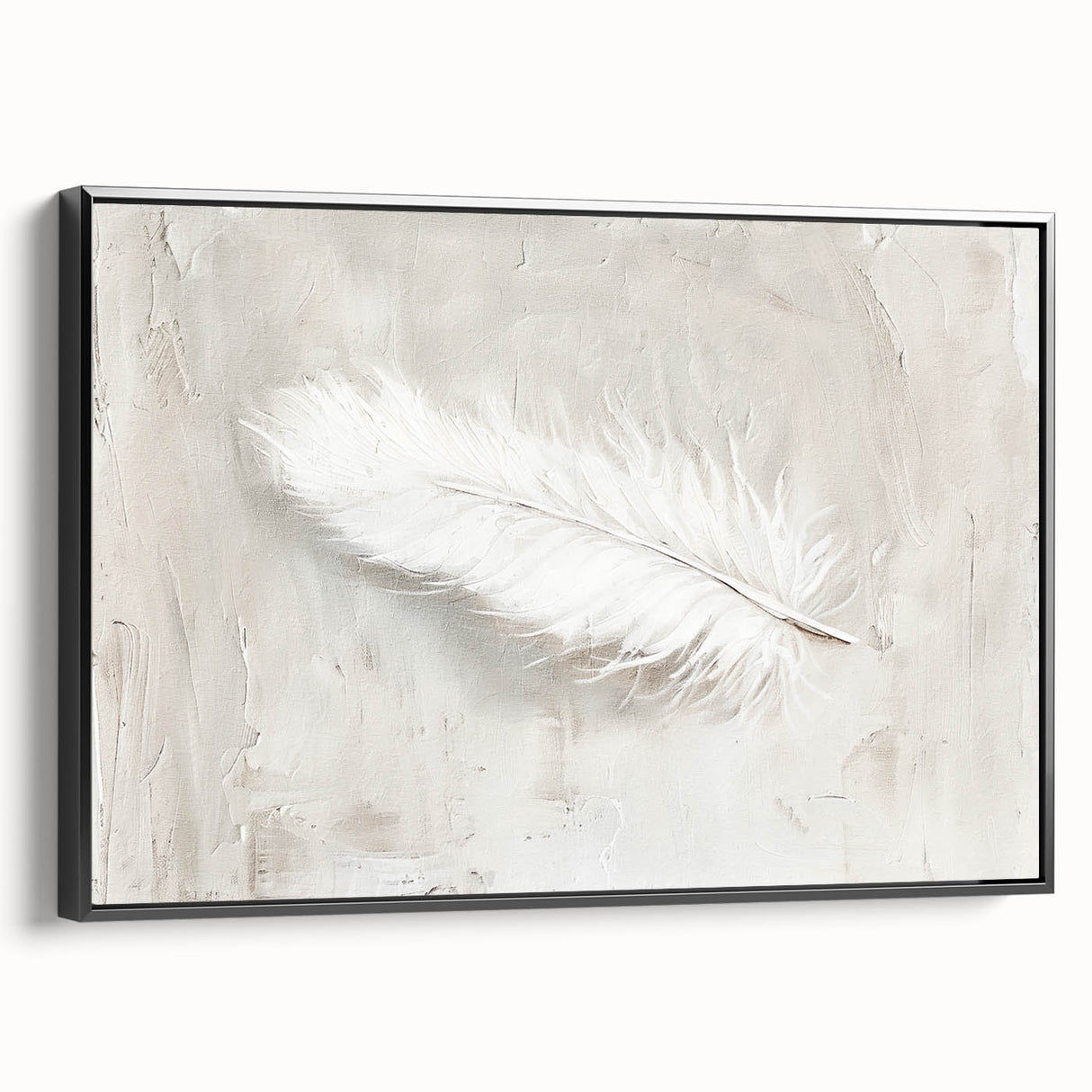 Canvas Art for Dining Area - Minimalist Feather Wall Décor
