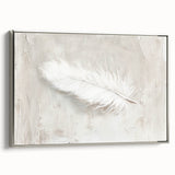 Canvas Art for Dining Area - Minimalist Feather Wall Décor