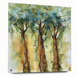 Abstract floral acrylic artwork displayed in a side view, showcasing vibrant colors and intricate designs with clear glass and decorative pins, ideal for modern decor.