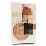 Abstract minimalist wall art displayed in a sleek acrylic glass frame, showcasing soft blue and white hues with a smooth surface, perfect for modern decor.