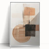 Framed abstract minimalist wall art featuring a white acrylic design, showcasing soft curves and subtle textures, perfect for modern home decor.