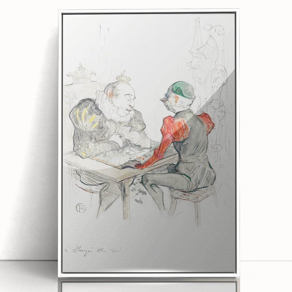 Impressionist Print - Le Bézigue by Toulouse-Lautrec Wall Art