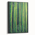 Abstract floral framed canvas displaying vibrant colors and intricate designs, showcased from a black side view, enhancing modern decor aesthetics. Perfect for stylish home interiors and art enthusiasts.