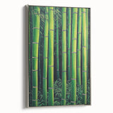 Framed canvas artwork showcasing an abstract floral design in vibrant colors, set against a sleek silver frame, enhancing modern home decor aesthetics.