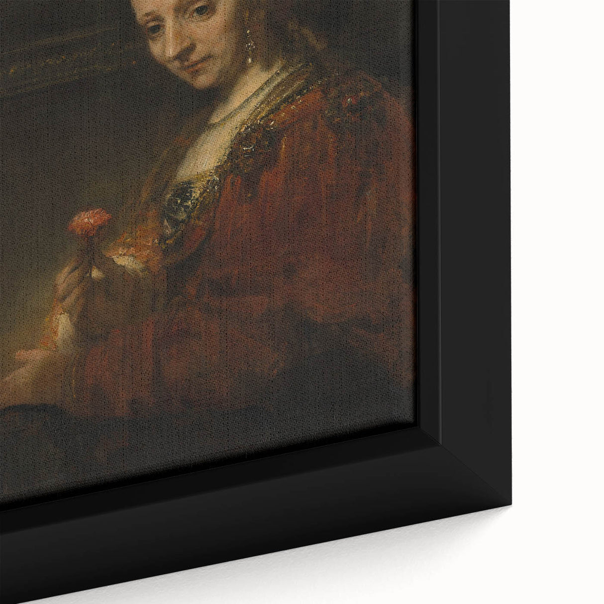 Baroque Woman with Flower Wall Art – Timeless Elegance