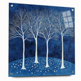 Abstract floral acrylic artwork displayed from the side, showcasing vibrant colors and intricate designs, secured with decorative pins for wall mounting.