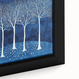 Close-up of a framed canvas showcasing an abstract floral design with vibrant colors, perfect for enhancing modern home decor. Ideal for art enthusiasts seeking unique wall art.