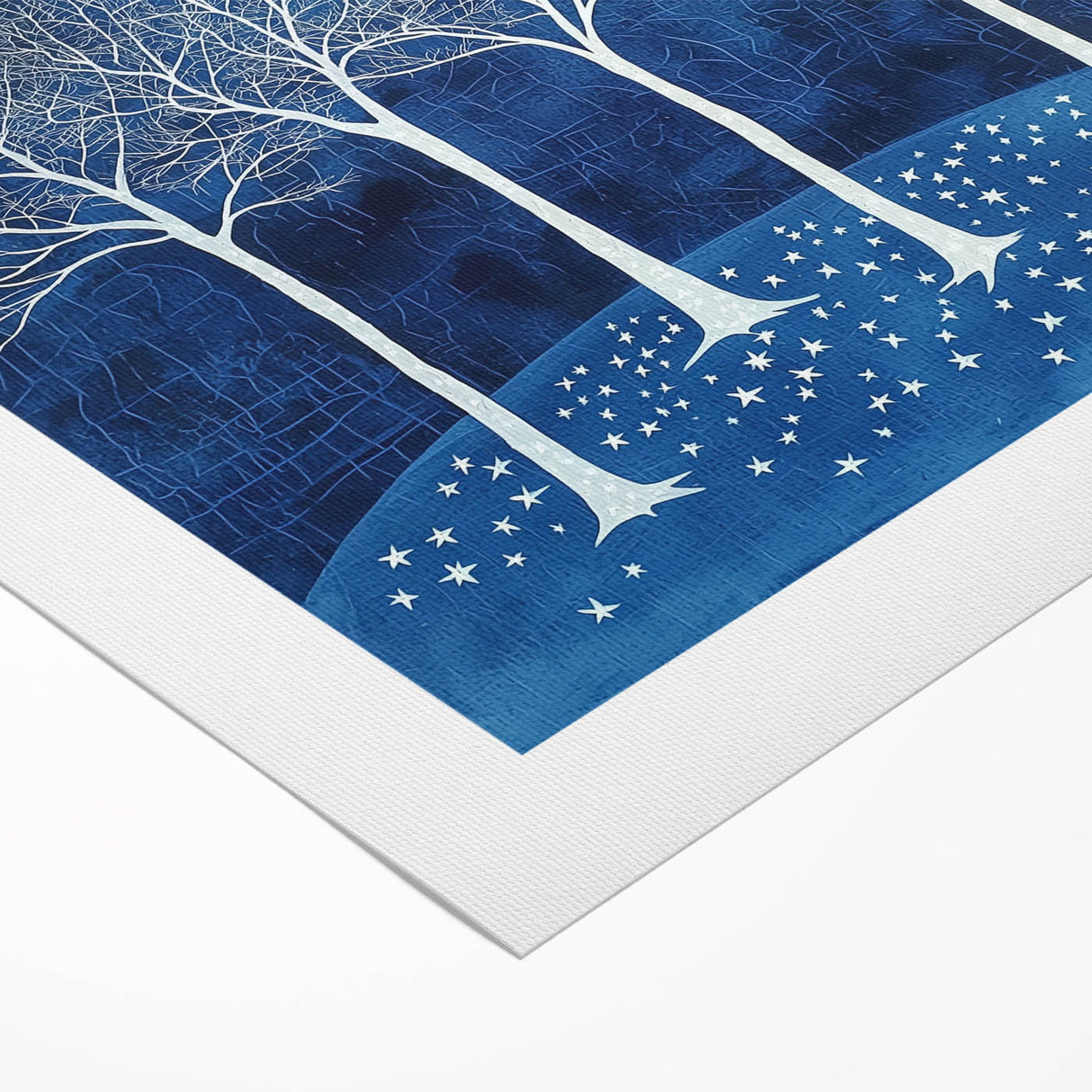 Abstract floral design on rolled canvas featuring vibrant colors and intricate patterns, ideal for modern home decor. Packaged securely in a sturdy cardboard tube.