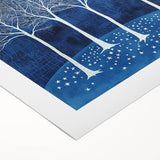 Abstract floral design on rolled canvas featuring vibrant colors and intricate patterns, ideal for modern home decor. Packaged securely in a sturdy cardboard tube.