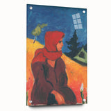 Vivid Realism Art Print - Village Girl in Red by Zolo Palugyay - Colorful Portrait