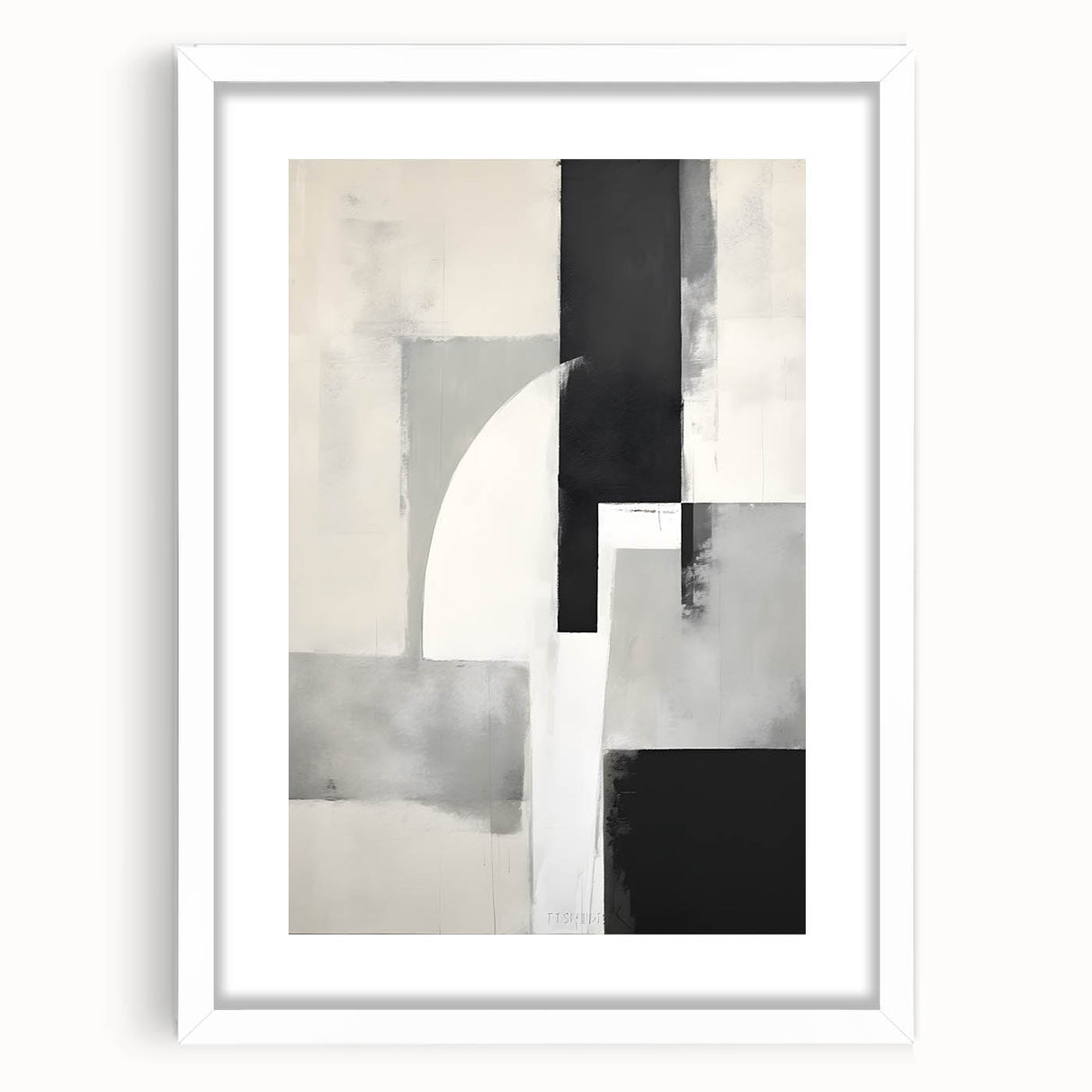 Contemporary Dining Art Pieces - Geometric Black & White Print