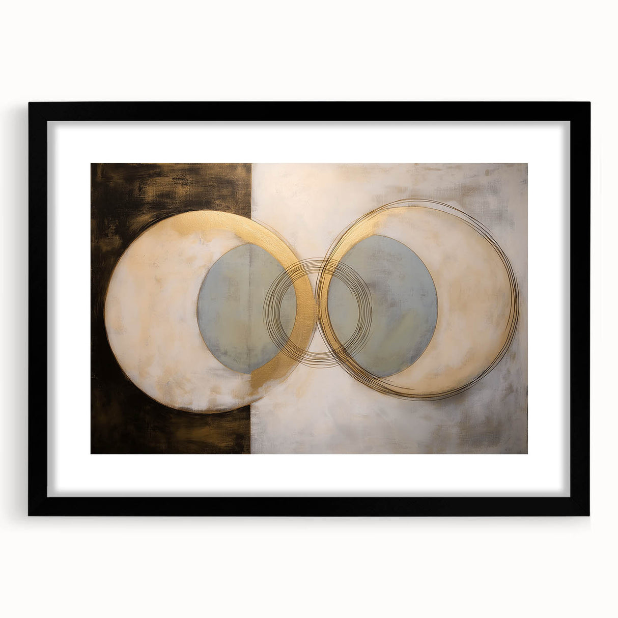 Geometric Modern Wall Art - Abstract Canvas Print for Living Room