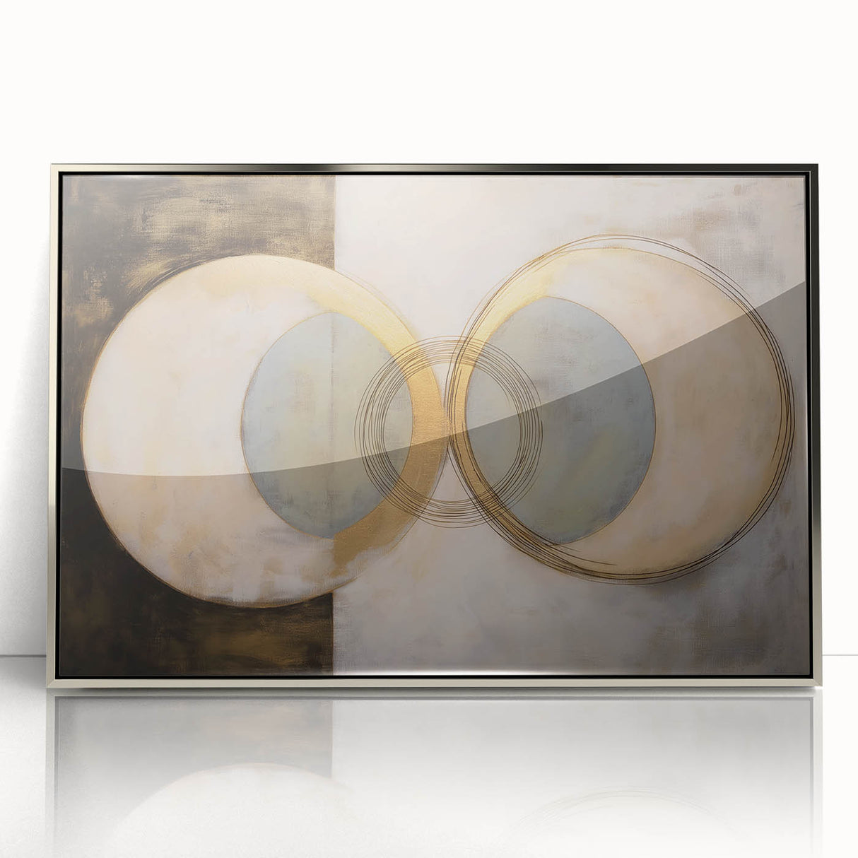 Geometric Modern Wall Art - Abstract Canvas Print for Living Room