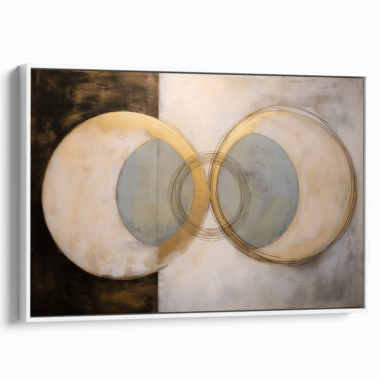 Geometric Modern Wall Art - Abstract Canvas Print for Living Room