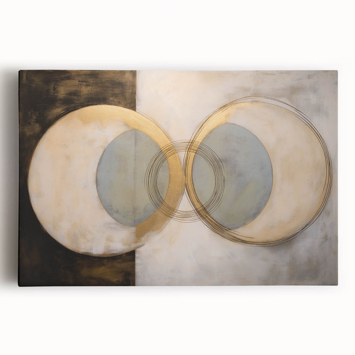 Geometric Modern Wall Art - Abstract Canvas Print for Living Room