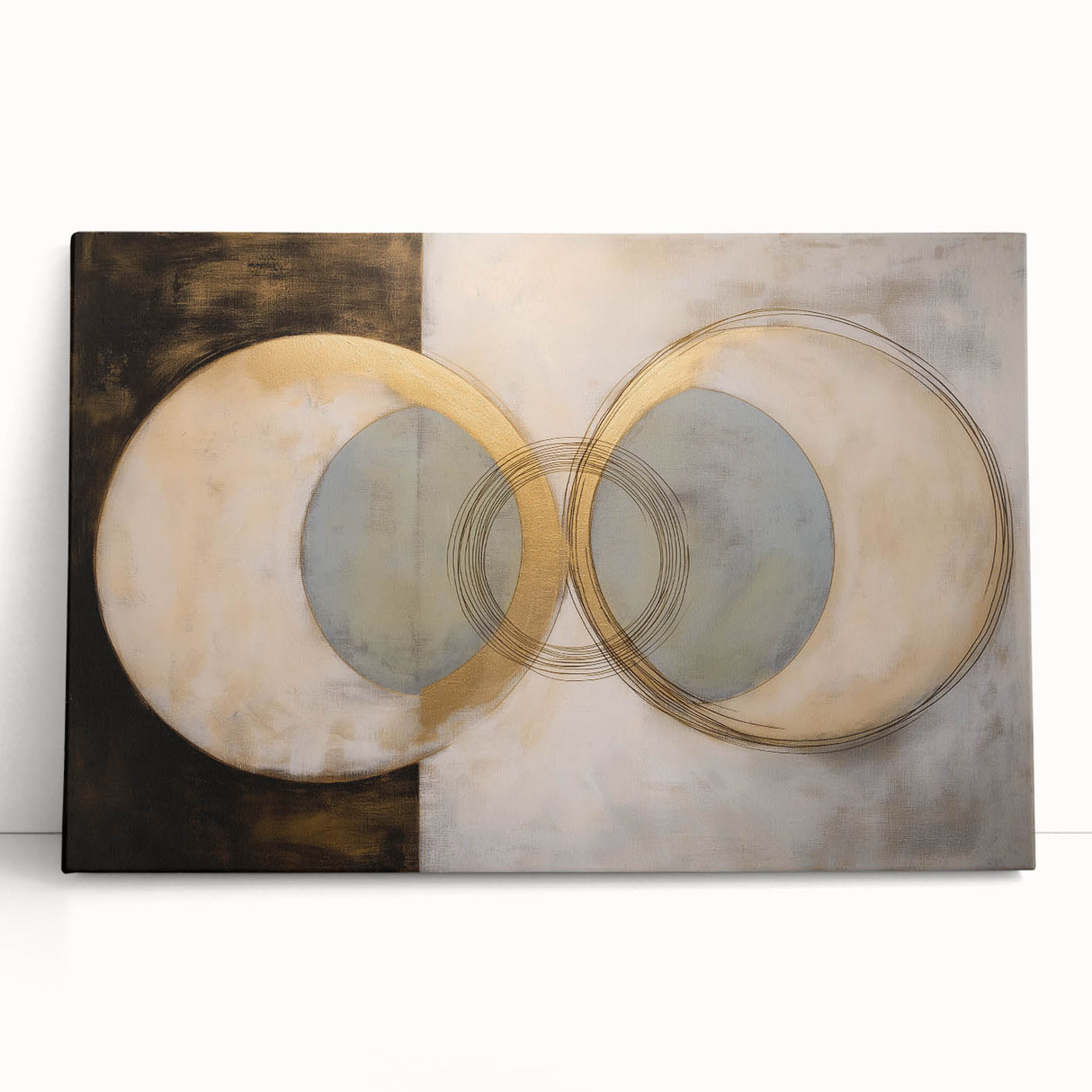 Geometric Modern Wall Art - Abstract Canvas Print for Living Room