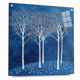 Abstract floral acrylic glass artwork showcasing vibrant colors and intricate details, displayed from a side view with decorative pins, ideal for modern decor.