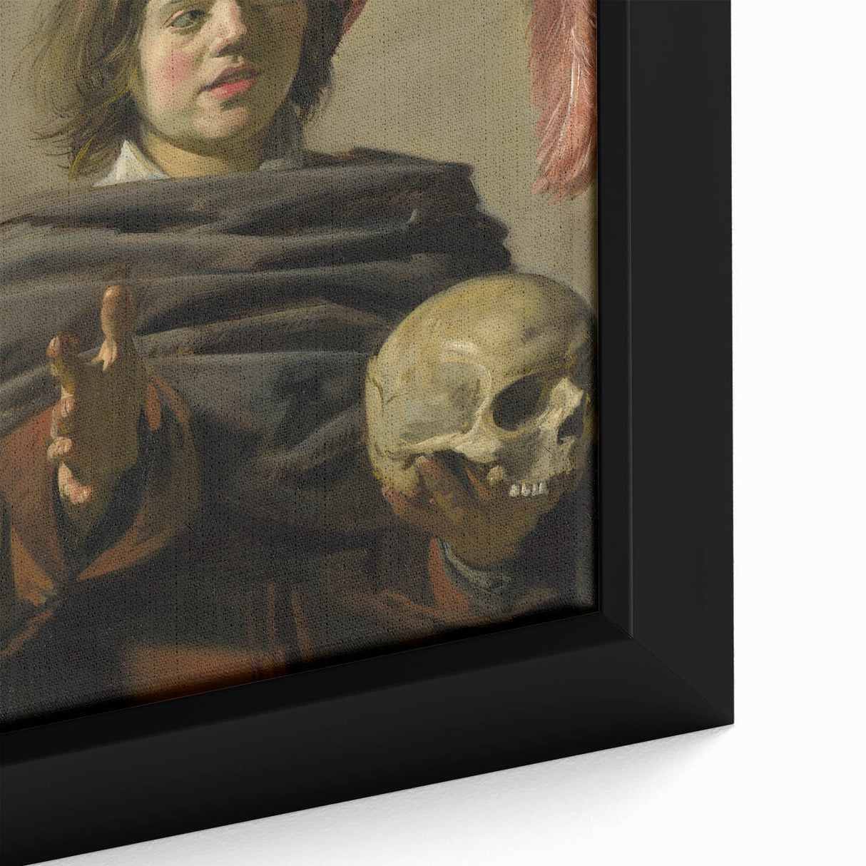 Baroque Allegorical Portrait Wall Art – Reflection on Mortality