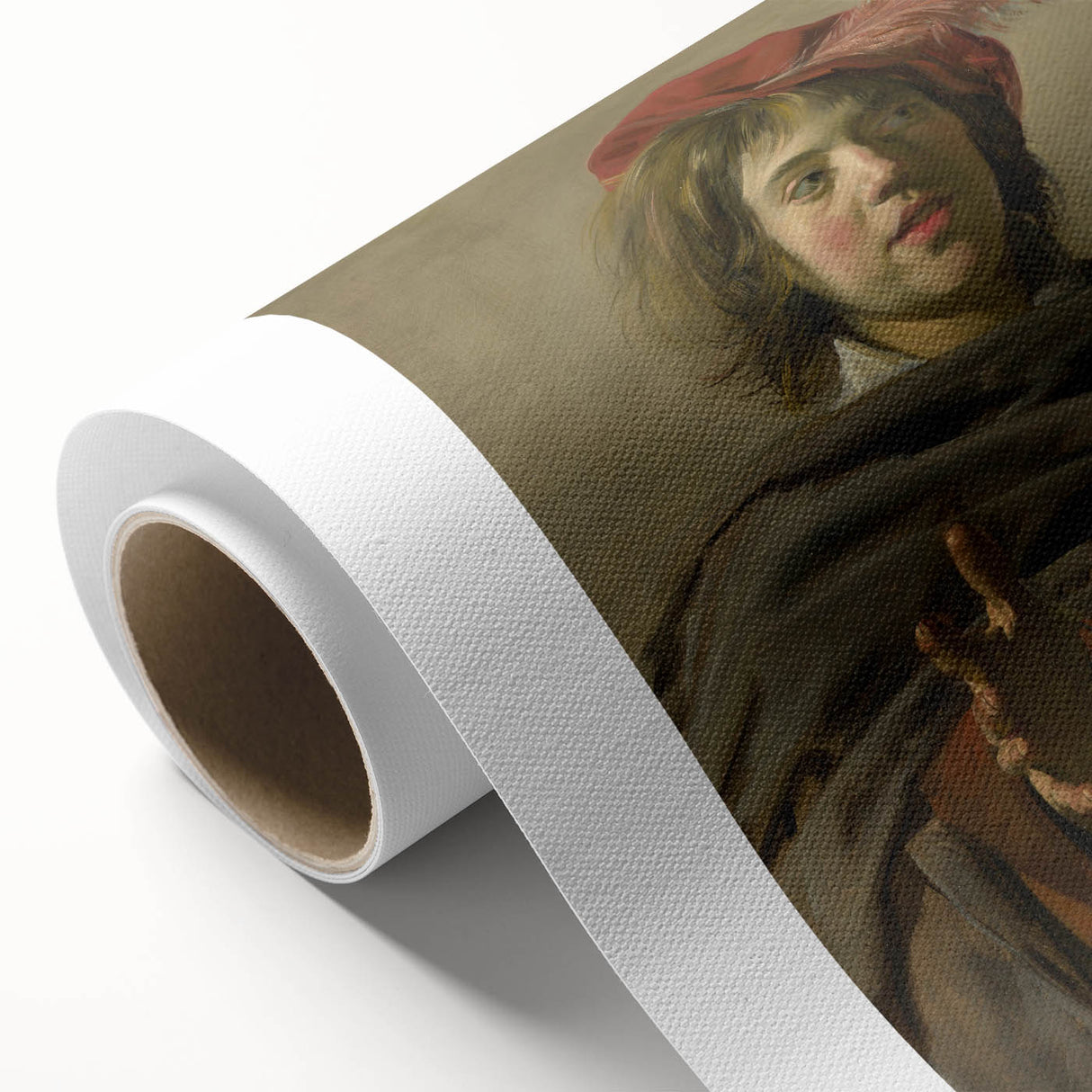Baroque Allegorical Portrait Wall Art – Reflection on Mortality