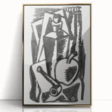 Abstract Expressionism: Still Life with Apple, Pipe, and Bottle Artwork