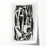 Abstract Expressionism: Still Life with Apple, Pipe, and Bottle Artwork