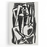 Abstract Expressionism: Still Life with Apple, Pipe, and Bottle Artwork