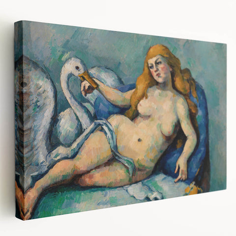 Impressionist Leda and the Swan Wall Art - Cézanne’s Mythical Scene Print