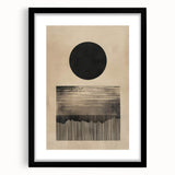 Custom Dining Room Wall Décor - Minimalist Sun & Horizon Art