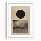 Custom Dining Room Wall Décor - Minimalist Sun & Horizon Art