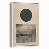Custom Dining Room Wall Décor - Minimalist Sun & Horizon Art