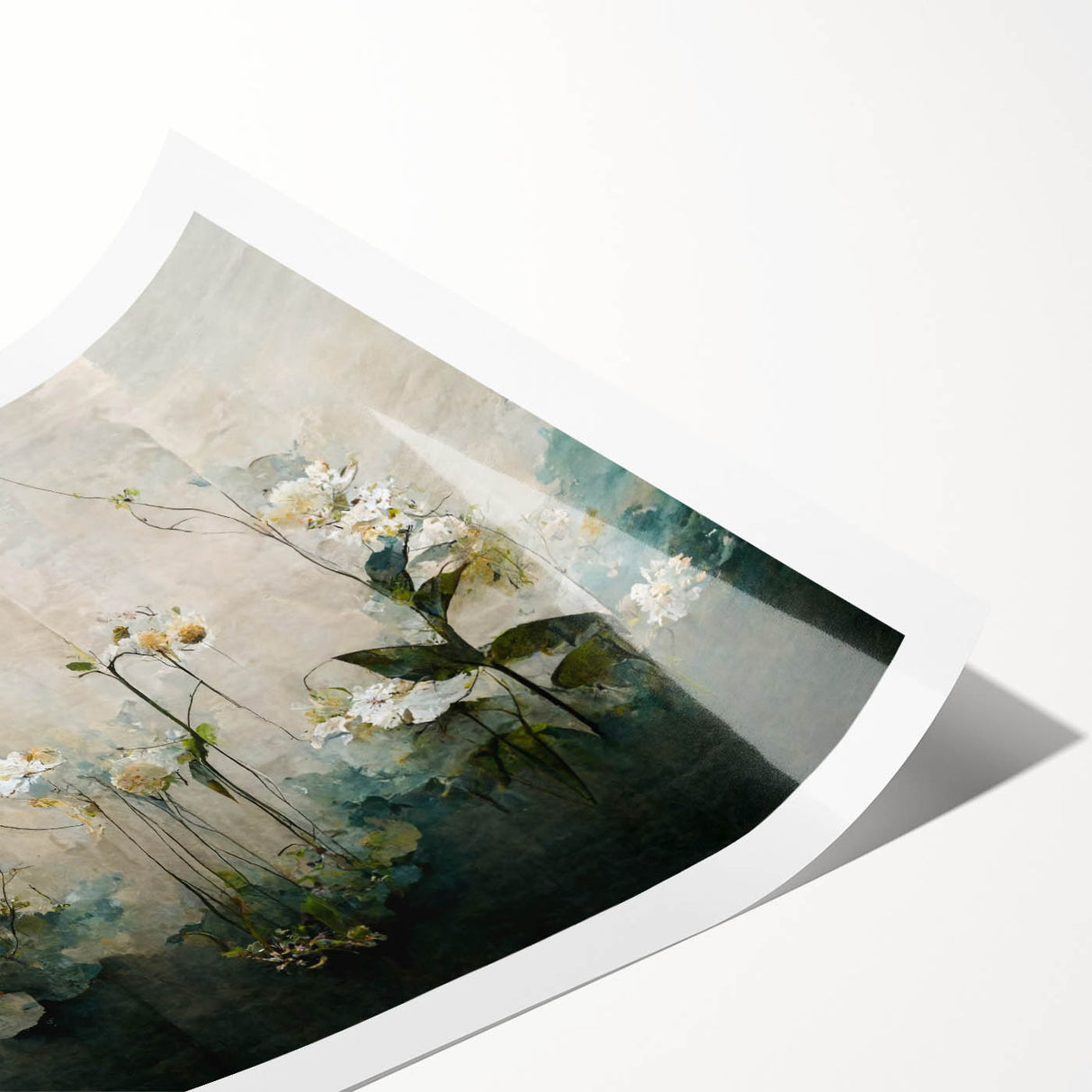 Elegant Floral Living Room Wall Art - Contemporary Canvas Print