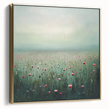 Framed canvas art showcasing an abstract floral design in silver and gold hues, elegantly displayed against a neutral backdrop, perfect for modern home decor.